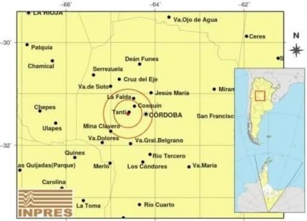 Fuerte sismo sacudió a Córdoba este jueves